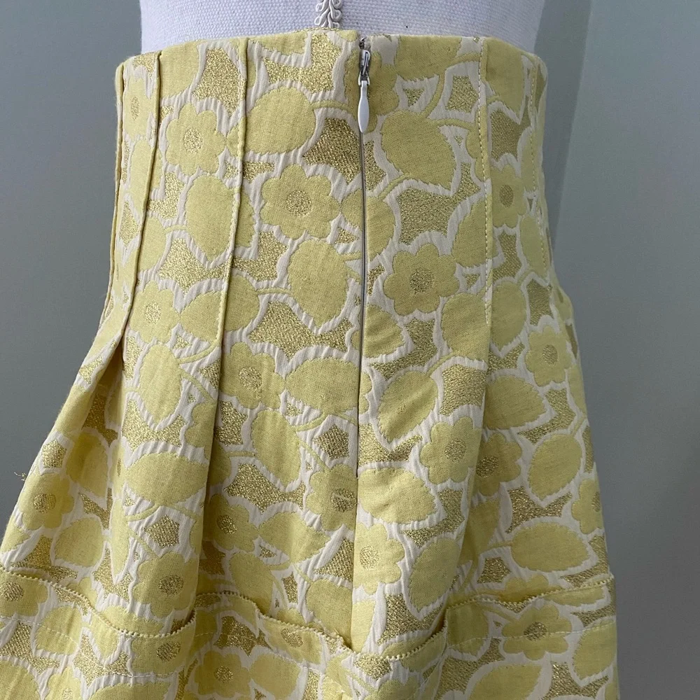 Vera Wang Lavender Label Brocade Mini Skirt Size 2 - Picture 3 of 7